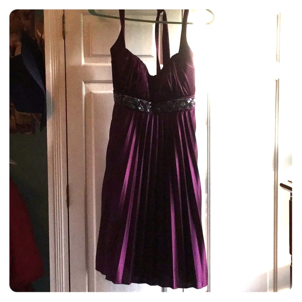 Dark purple halter dress!